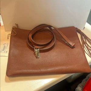 New Tecovas - Elegant Brown Leather Clutch/Crossbody